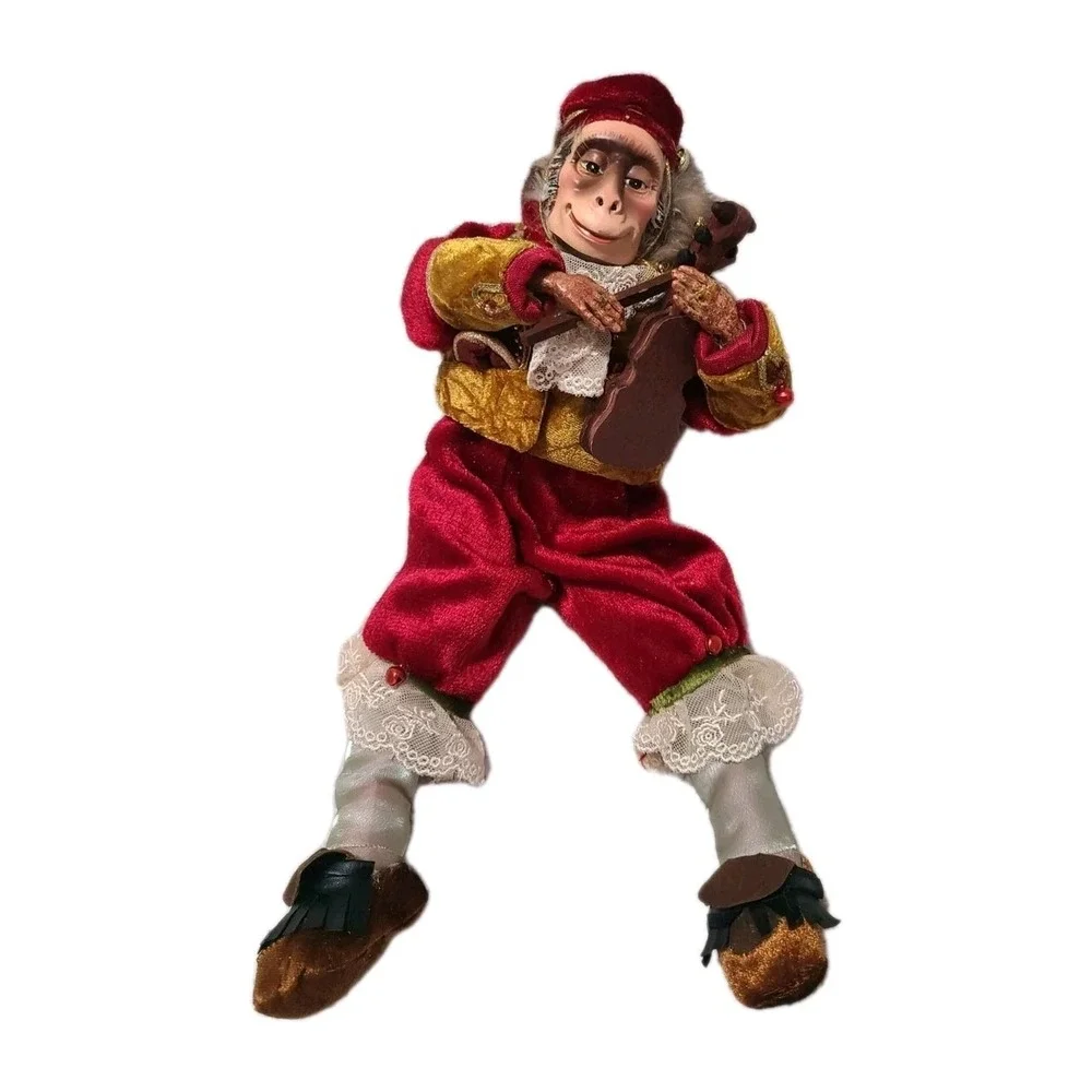 Katherine's Collection Wayne Kleski‎ Monkey Musicians Set of 4 Vintage Christmas